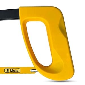 12in. High-Tension Hacksaw Frame with 24 TPI Bi-metal Blade, Hand Saw Suitable for Metal, wood, PVC, Carpentry