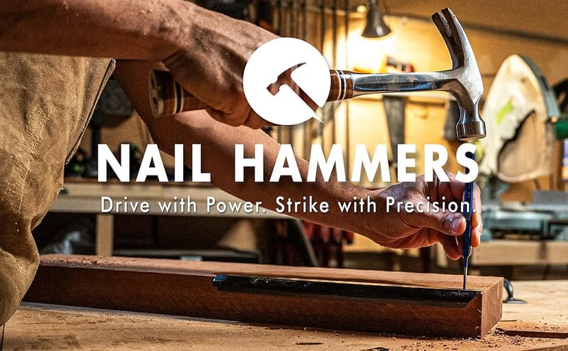 ESTWING Hammer - 16 oz Curved Claw with Smooth Face & Genuine Leather Grip - E16C