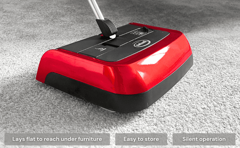 Ewbank Evolution Multi Surface Cordfree Non-Electric Portable Hardwood Floor and Carpet Sweeper with Adjustable Height