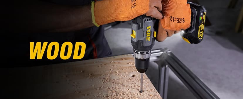 RIDA Cordless Drill Power Drill Cordless 20V 1/2'' Keyless Metal Chuck 355 In-lb(40N.m) Torque with 2.0AH Li-ion Battery & Fast Charger, Variable Speed, 25+1 Position and 22pcs Bits