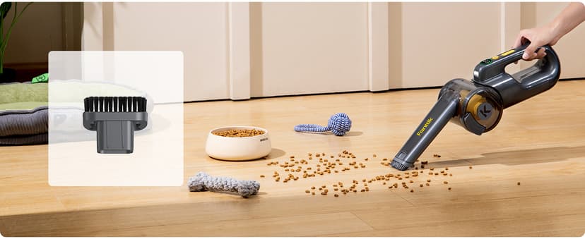 Fanttik Fold V10 Ultra Deluxe Handheld Vacuum Cordless, 17kPa Suction Power, Charging Base, Pivot Nozzle, Up to 35 Mins Runtime, Smart LED Display, Cordless Dustbuster Vacuum for Home, Car