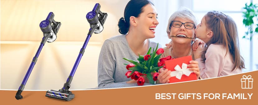 Vacuum Cleaners for Home, Cordless Vacuum Cleaner Powerful Suction with 80000 RPM, Up to 40mins Runtime, Rechargeable, Wall-Mounted, Tangle-Resistant Stick Vacuum for Carpet, Hard Floors