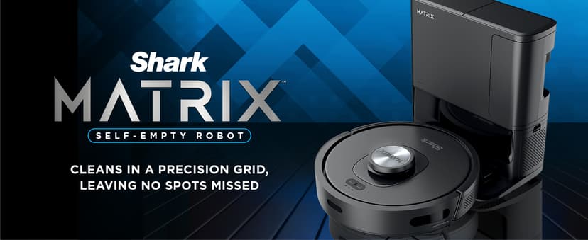 Shark RV2310AE Matrix Self-Emptying Robot Vacuum with Bagless, 45-Day Capacity, Self-Cleaning Brushroll for Pet Hair, No Spots Missed on Carpets & Hard Floors, Precision Home Mapping, Wi-Fi, Black
