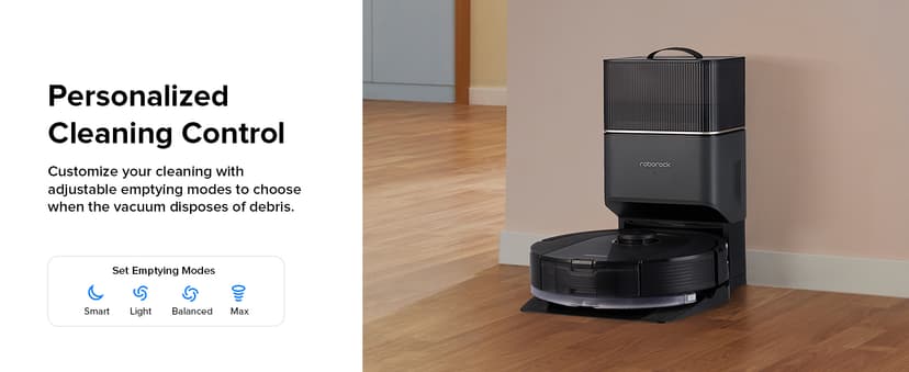roborock Q5 Pro+ Robot Vacuum and Mop, Self-Emptying, 5500 Pa Max Suction, DuoRoller Brush, Hands-Free Cleaning for up to 7 Weeks, Precise Navigation, Perfect for Hard Floors, Carpets, and Pet Hair