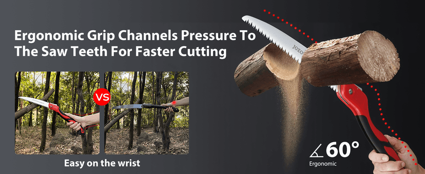 10 Inch Folding Saw Laser-Cut Teeth Pruning Saw for Tree Trimming, D2 Steel Hand Saws for Wood Cutting, 7 TPI Wood Saws Hand For Camping, Bushcraft, Gardening, Outdoor, Heavy-duty Garden Tool