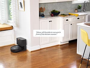 iRobot Roomba j7+ (7550) Self-Emptying Robot Vacuum – Uses PrecisionVision Navigation to Identify & Avoid Objects Like Socks, Shoes, & Pet Waste, Smart Mapping, Self-Empty for Up to 60 Days