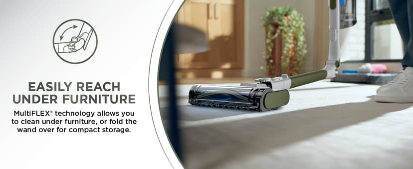 Shark PowerPro Flex Pet Plus Cordless Vacuum, FloorDetect Technology, MultiFLEX Wand, HEPA Filter, for Carpets & Hard Floors, Up to 50-Minute Runtime, Powerful Pet Hair Pickup, Olive, IZ387H