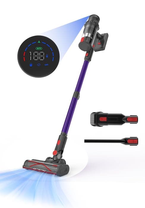 Cordless Vacuum Cleaner, Vacuum Cleaners for Home, 50KPA 500W Stick Handheld Pet Hair Hardwood Floor Vac, High Power Hand Held Rechargeable Battery Portable Household Lightweight Vac, C11 Gold