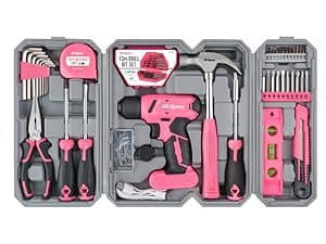 Hi-Spec Electric Screwdriver 27pc 3.6V Pink USB Small Power Screwdriver Set. Cordless & Rechargeable with Driver Bit Set