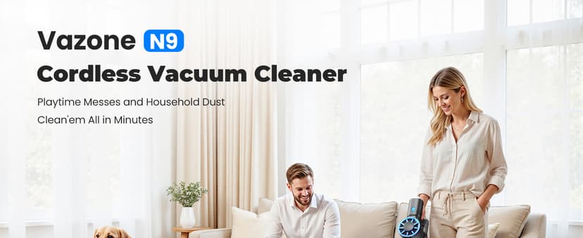 Cordless Stick Vacuum Cleaner with Self-Standing, 8-in-1 Vacuum Cleaners for Home, Lightweight Powerful Vacuum with LED Screen, Rechargeable Vacuum for Carpet, Pet Hair, Tile, Hardwood Floors