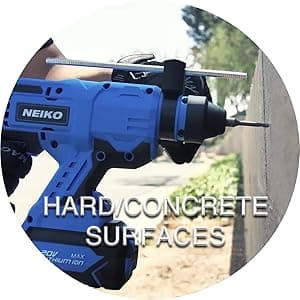 NEIKO 10882A Cordless Rotary Hammer Drill, Includes 20-Volt Li-ion Rechargeable Battery, Fast Charger, SDS Plus Hammer Drill, Heavy Duty Brushless Demolition Hammer, Cordless Hammer Drill, Rotohammer
