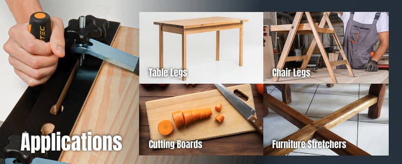 POWERTEC 71395 Taper/Straight Line Jig for Table Saws with 3/4” Wide by 3/8” Deep Miter Slot