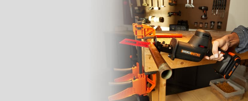 WORX 20V Cordless Reciprocating Saw for Wood, 1" Stroke Length, Brushless Motor, Lightweight Design WX501L