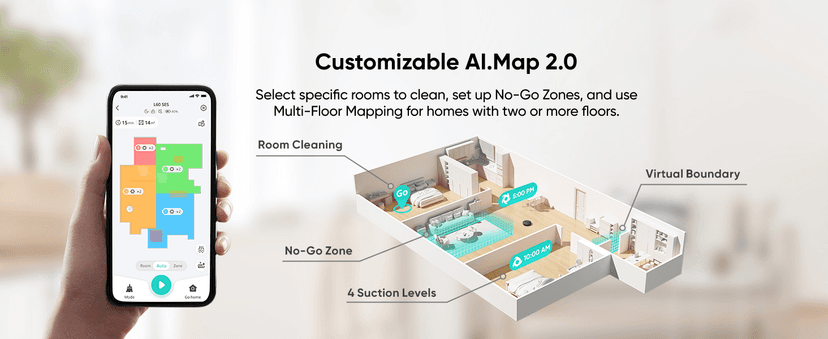 eufy L60 Robot Vacuum, Ultra Strong 5,000 Pa Suction, iPath Laser Navigation, for Deep Floor Cleaning, Ideal for Hair, Hard Floors