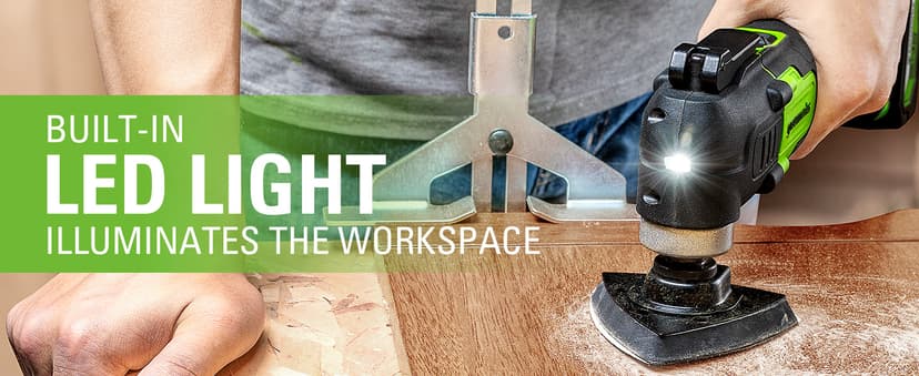 Greenworks 24V 6-pcs Combo Kit: 24V Hammer Drill, Impact Driver, Multi-Tool, Flashlight, Reciprocating Saw & Circular Saw, Includes 3 * 2.0Ah Batteries & (2) Chargers