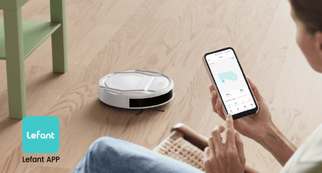 Lefant Robot Vacuum Cleaner, Strong Suction, 120 Mins Runtime, Slim, Low Noise, Automatic Self-Charging, Wi-Fi/App/Alexa Control, Ideal for Pet Hair Hard Floor and Daily Cleaning, M210