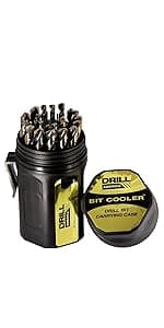 Drill America - KFD29J-PC 29 Piece Heavy Duty High Speed Steel Drill Bit Set with Black and Gold Finish in Round Case (1/16" - 1/2" x 64ths), KFD Series