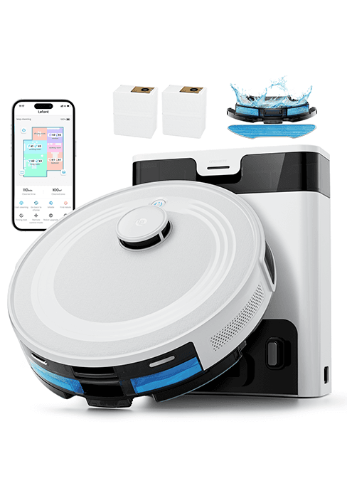 Lefant Robot Vacuum Cleaner, Strong Suction, 120 Mins Runtime, Slim, Low Noise, Automatic Self-Charging, Wi-Fi/App/Alexa Control, Ideal for Pet Hair Hard Floor and Daily Cleaning, M210