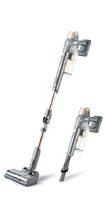 Kenmore DS4065 Cordless Stick Vacuum 1L Capacity Lightweight Cleaner 2-Speed Power Suction LED Headlight 2-in-1 Handheld for Hardwood Floor, Carpet & Dog Hair, Blue, DS4065