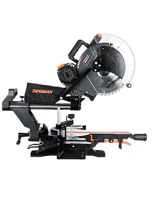 12-Inch Dual-Bevel Miter Saw, Compound Sliding Miter Saw, Ambidextrous Operation, 3800RPM, 4.2 x 13in Cutting Capacity, Laser Guide, 0-45° Bevel & Miter Cut, 9 Positive Stops, 15-Amp Corded