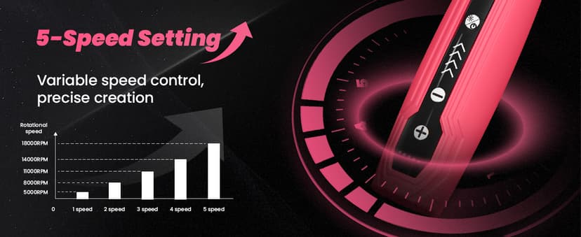 HARDELL Mini Cordless Rotary Tool, 5-Speed 3.7V Rechargeable Rotary Tool Kit with 61 Accessories, USB Charging Multi-Purpose DIY Tool for Sanding, Polishing, Drilling, Engraving, Woodworking