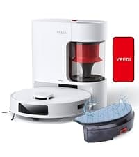 Yeedi C12 Robot Vacuum Cleaner and Mop, 8000Pa Strong Suction, ZeroTangle Brush, Smart Navigation, Self-Charging, White