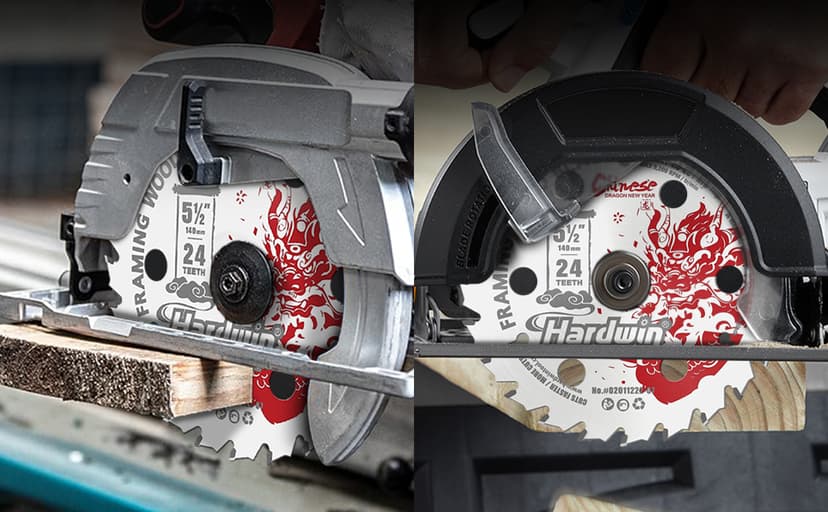 6''24 Teeth Circular Saw Blade for Wood Cutting - 2-Piece Set, Ideal for Plywood, Hardwood, OSB, and More