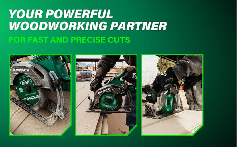 Metabo HPT 36V MultiVolt 7-1/4 Inch Rear Handle Circular Saw, Cordless Circular Saw with 36V Battery, Lightweight Design, 53° Bevel Capacity, Brushless Motor, Electric Brake, C3607DWA