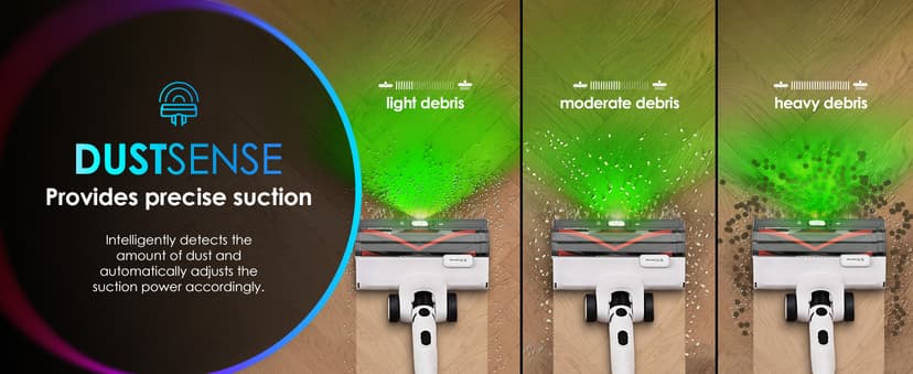 Tineco Pure ONE A50S Cordless Stick Vacuum Cleaner, 185W Suction,1L Larger Dustbin, 3DSense Power Brush, PureCyclone Tech, Easily Tackles Large Debris