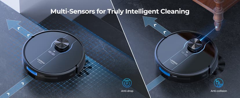 Robot Vacuum, 3 in 1 Robot Vacuum and Mop with 60 Day Self-Emptying Station, LiDAR Navigation Robot Vacuum Cleaner, WiFi/APP/Alexa, Ideal for Pet Hair, Carpet and Hard Floor