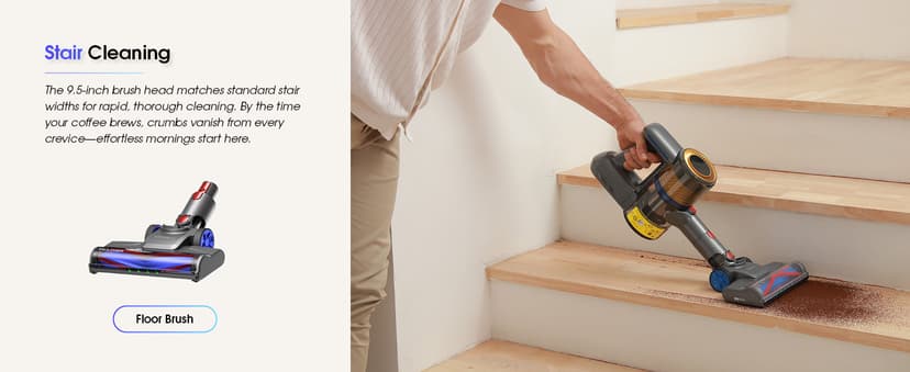 UNINELL HOME Cordless Vacuum Cleaner,45000Pa/450W Vacuum Cleaners for Home with 60Mins Runtime,Lightweight Anti-Tangle Stick Vacuum,Wall-Mount Charging,Vacuum Cordless with Attachments for Pet Hair