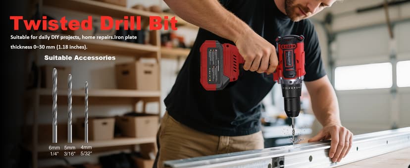1060In·lbs Cordless Drill Driver - 20+3 Torque Brushless Hammer Drill with 2 x 4.0Ah Battery & Fast Charger - 21V Electric Power Drills Set with 2 Speeds & 1/2 Inch Self-locking Metal Chuck