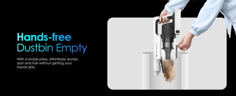 Tineco Pure ONE A50S Cordless Stick Vacuum Cleaner, 185W Suction,1L Larger Dustbin, 3DSense Power Brush, PureCyclone Tech, Easily Tackles Large Debris