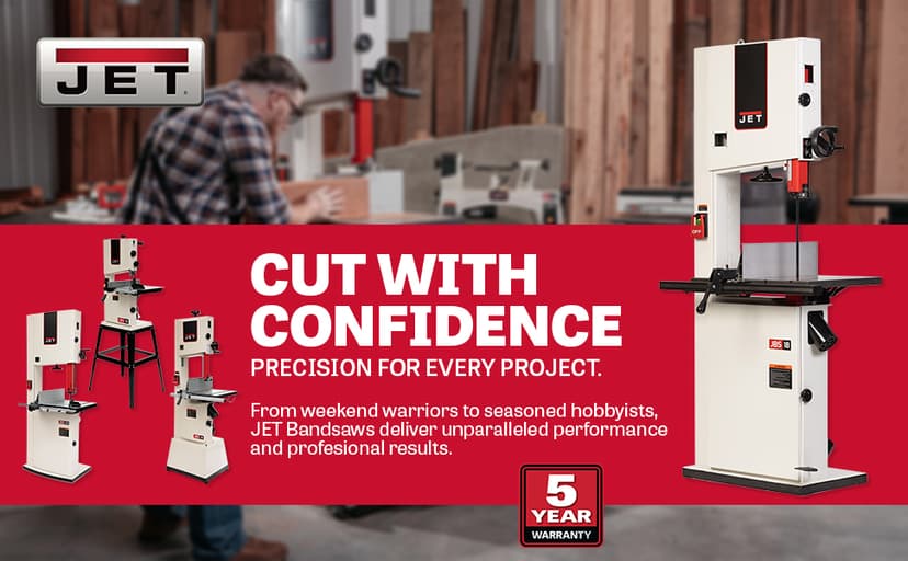 JET 18-Inch Woodworking Bandsaw, 3 HP, 230V 1Ph (Model JWBS-18SFX-3)