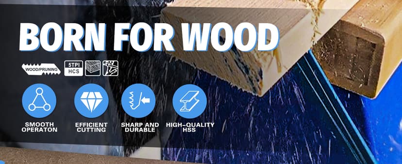 Wood Pruning Reciprocating Saw Blades 9 Inch Sawzall Blades for Trees High Carbon Steel Pruning Blade for Reciprocating Saw (5 Pack/5TPI)