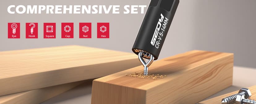 41-Piece Premium 1/4" Drive Magnetic Impact Nut Driver Set Metric & SAE Standard & Deep with Socket Adapters, 2-in-1 Ratchet Wrench, Wing Nut Driver, Universal Sockets, Quick Release Bit Holder