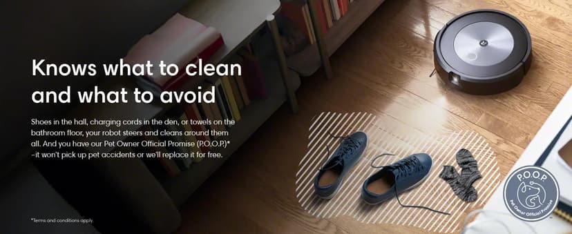 iRobot Roomba Combo j5 Robot Vacuum & Mop – Identifies and Avoids Obstacles Like Pet Waste & Cords, Clean by Room with Smart Mapping, Works with Alexa, Ideal for Pet Hair, Roomba Combo J5