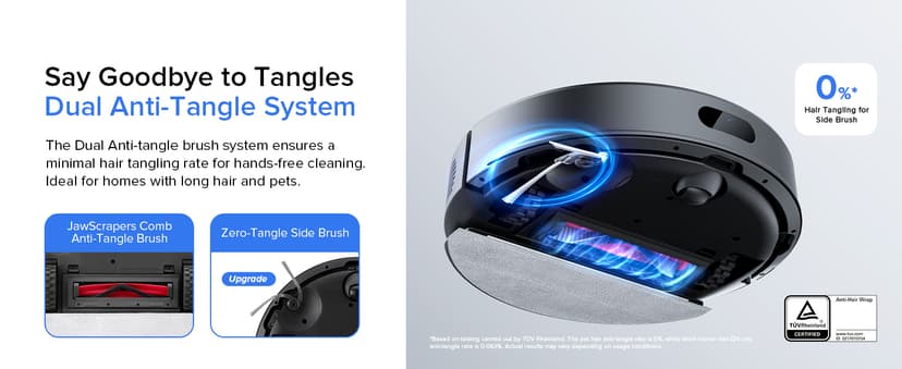 roborock Q7 L5 Robot Vacuum and Mop Combo, 8,000Pa Suction, Upgraded from Q5 Pro, Dual Anti-Tangle System, LiDAR Navigation, Multi-Level Mapping, Self-Charging Robotic Vacuum Cleaner, Black