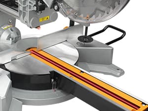 Hoteche 10-Inch Sliding Compound Miter Saw 15-Amp Single Bevel Power Chop Saw with Laser Guide for Wood and Metal Working