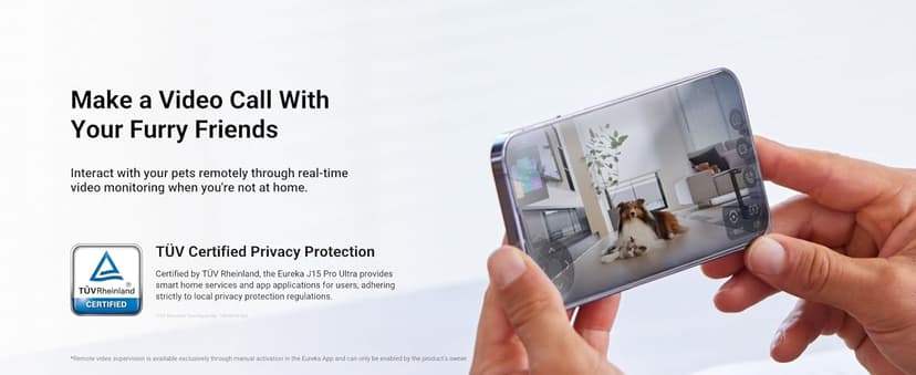 Eureka J15 Pro Ultra Robot Vacuum and Mop with Self Emptying Base, 16,200 Pa Suction, Flex-Arm Design Mop, Auto Mop Hot Water Washing & Hot Air Drying, Anti-Tangle, AI Obstacle Avoidance, Black