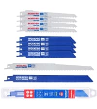 WORKPRO 32-Piece Reciprocating Saw Blade Set - Metal/Woodcutting Saw Blades, Pruner Saw Blades with Organizer Pouch
