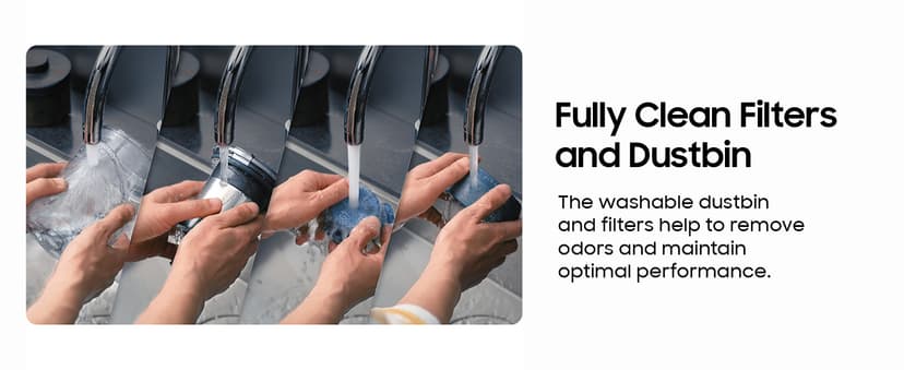 SAMSUNG Jet 85 Cordless Stick Vacuum, Lightweight w/Jet Dual Brush, Anti-Tangle Pet Tool, Removable Battery, Powerful Cleaning for Hardwood Floors, Carpets, Area Rugs, VS20C8522TW, Misty White