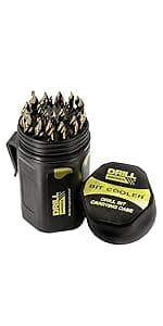 Drill America - KFD29J-PC 29 Piece Heavy Duty High Speed Steel Drill Bit Set with Black and Gold Finish in Round Case (1/16" - 1/2" x 64ths), KFD Series