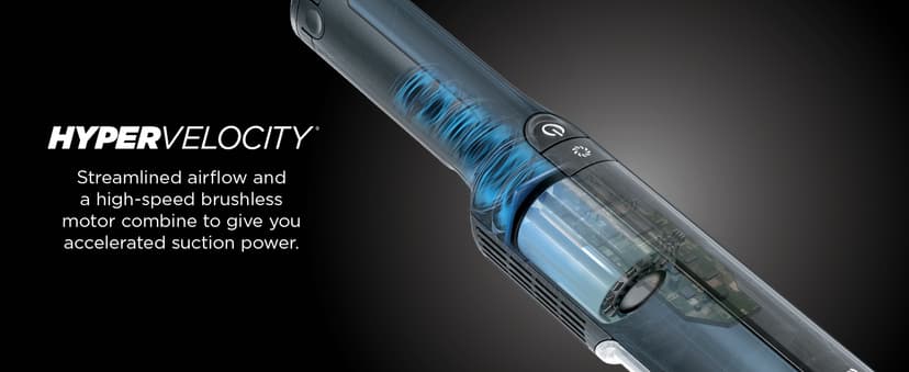 Shark WV410BL WANDVAC Cordless Hand Vacuum, Ultra-Lightweight & Portable with Powerful Suction & Tools for Pets, Designed for Car & Home, Dark Blue