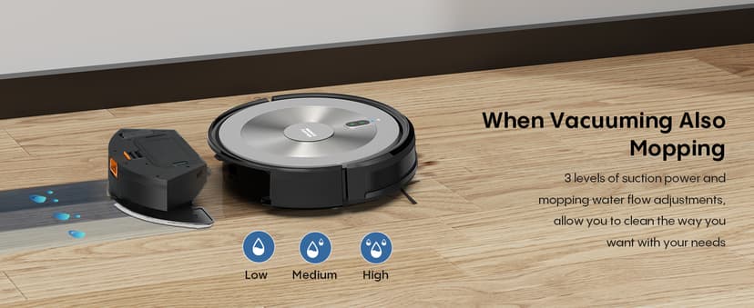 Robot Vacuum Cleaner - 2-in-1 Robot Vacuum and Mop Combo, 2500Pa Suction, Smart Navigation, Alexa & Google Assistant Compatible, Auto Recharge, Anti-Fall, Pet Hair Removal, Z-Shape Cleaning Mode