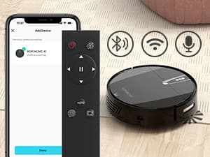 Robot Vacuum Cleaner with 3000Pa Cyclone Suction, APP/Voice/Remote Control, Automatic Self-Charging Robotic Vacuum, Scheduled Cleaning, Ideal for Pet Hair, Hard Floor, Low Carpet