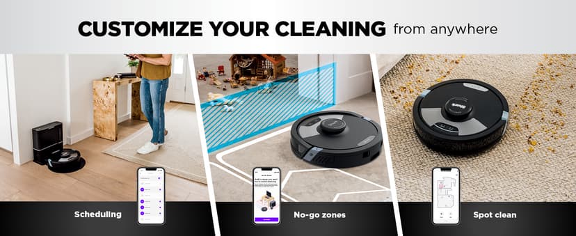 Shark Matrix Plus 2in1 Robot Vacuum & Mop with Sonic Mopping, Matrix Clean, Home Mapping, HEPA Bagless Self Empty Base, CleanEdge, for Pet Hair, Wifi, Black/Silver (RV2610WA)