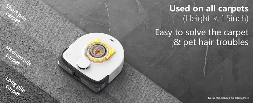 Robot Vacuum for Pet Hair, Automatic Robot Vacuum Cleaner Self Cleaning Brushroll, Robotic Vacuum Ideal for Carpet, 22,000 Pa Square