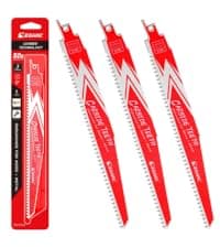 EZARC Carbide Reciprocating Saw Blade R978HM Endurance for Thick Metal, Cast Iron, Alloy Steel 9-Inch 8TPI, 3-Pack