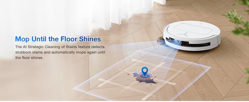 ECOVACS DEEBOT T50 PRO Omni Robot Vacuum and Mop, 3.19” Ultra-Slim, 15,000Pa Suction, ZeroTangle 2.0, TruEdge Edge Cleaning, AIVI 3D Obstacle Avoidance, Auto Mop Wash & Dry, Self-Emptying,White